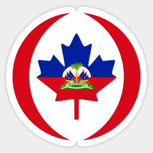 Canadian Haitian Multinational Patriot Flag Series Sticker